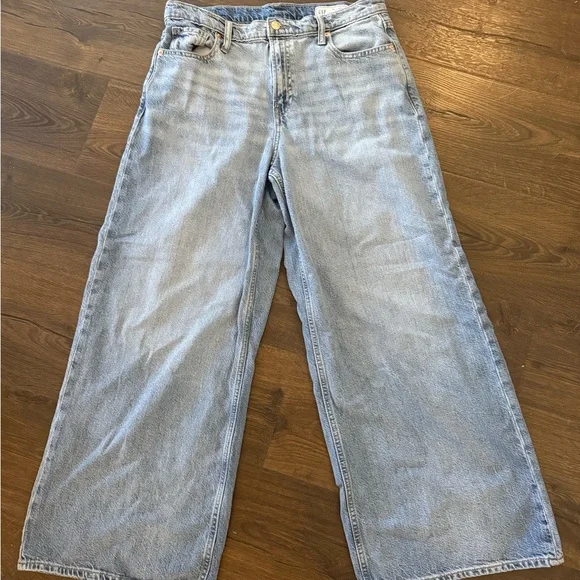 GAP Light Blue Wide-Leg High-Rise Jeans - Picture 2 of 4